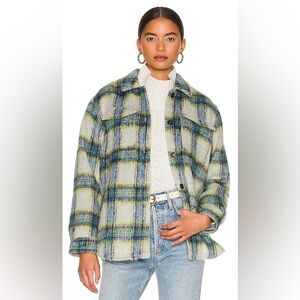 Rails Blue and Green Turner Shacket in Cobalt Lime Smoke Size M